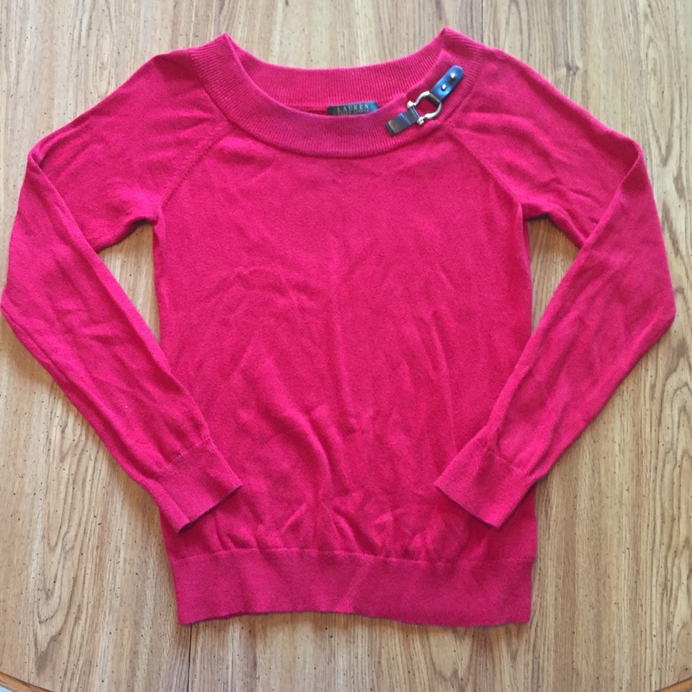 Ralph Lauren Buckle Accent Sweater